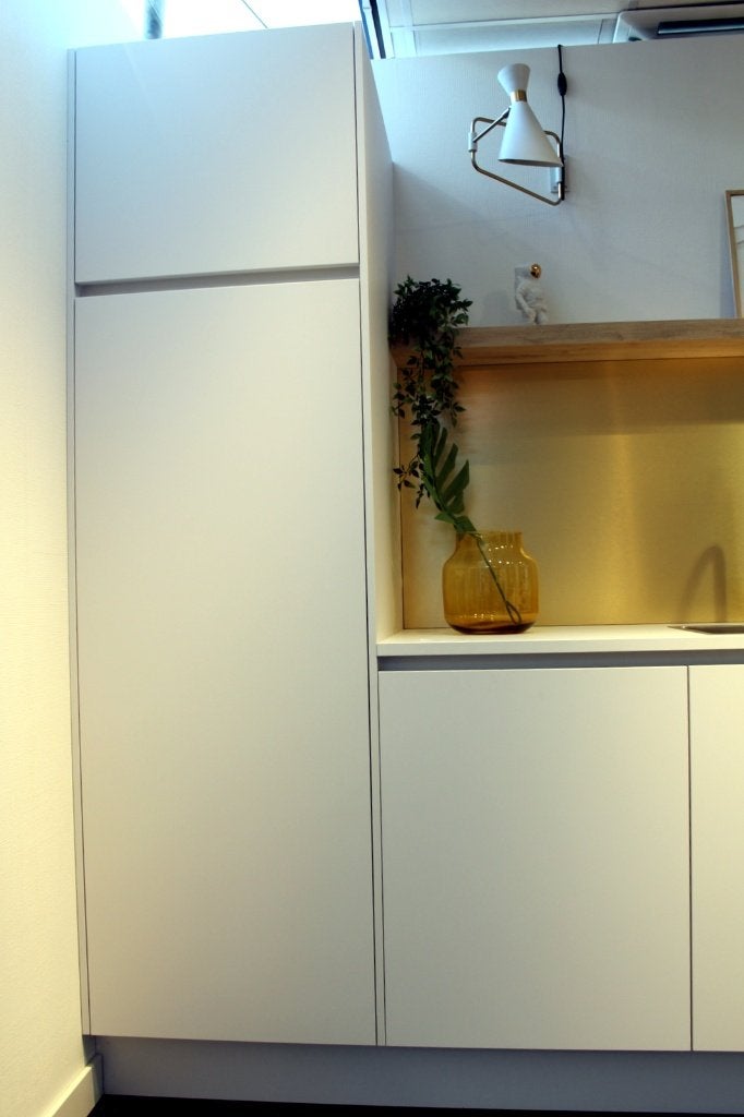 HU21 Moderne greeploze designkeuken - greeploos, Huis en Inrichting, Ophalen, Info@)haecker-kuechen.de, Wit, Nieuw