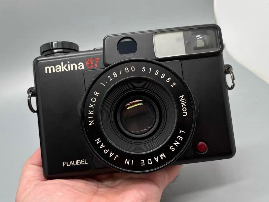Plaubel Makina 67 + Nikkor 80mm f/2.8, Ophalen, Gebruikt, Spiegelreflex, Canon