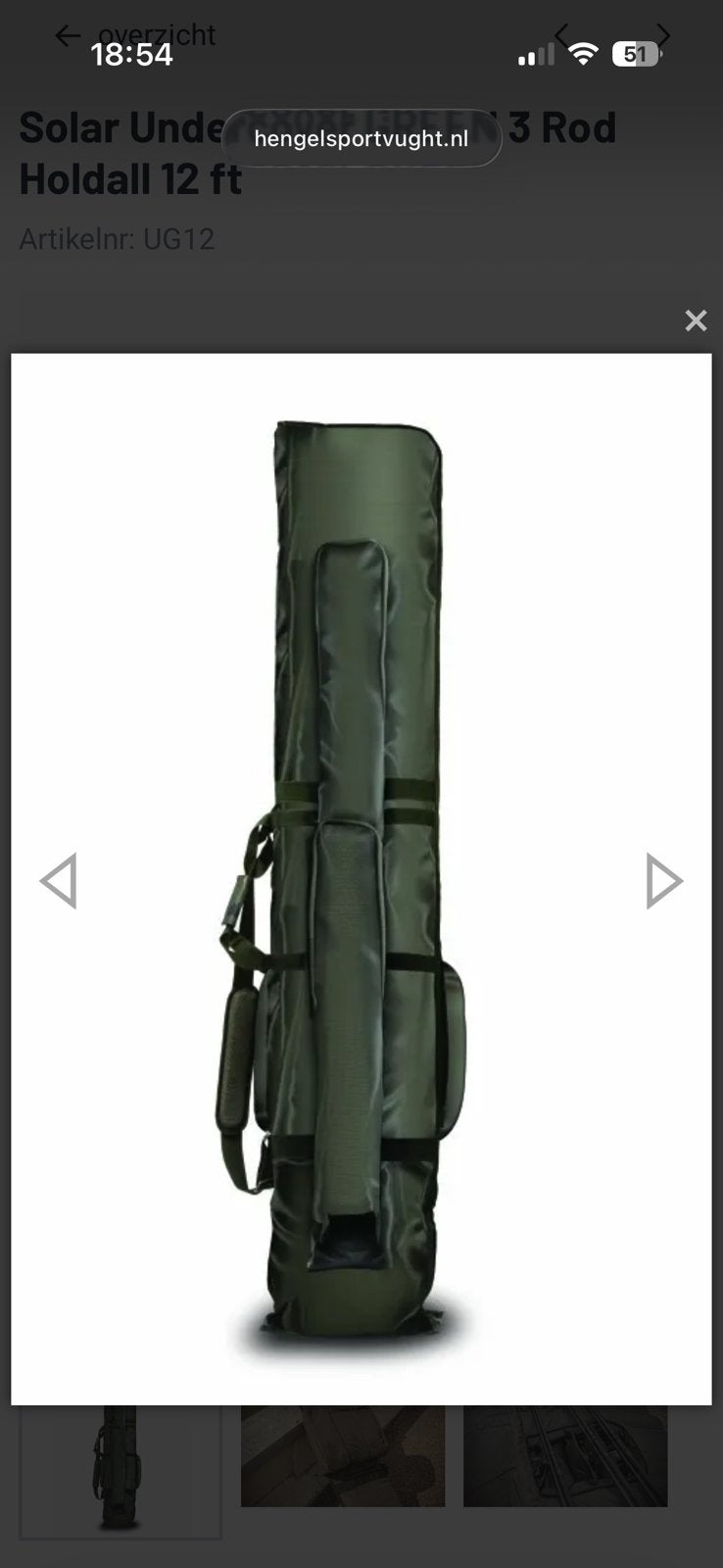 Solar undercover 3 rod holdall, green, Watersport en Boten, Hengelsport | Karpervissen, Ophalen, Zo goed als nieuw, Overige typen