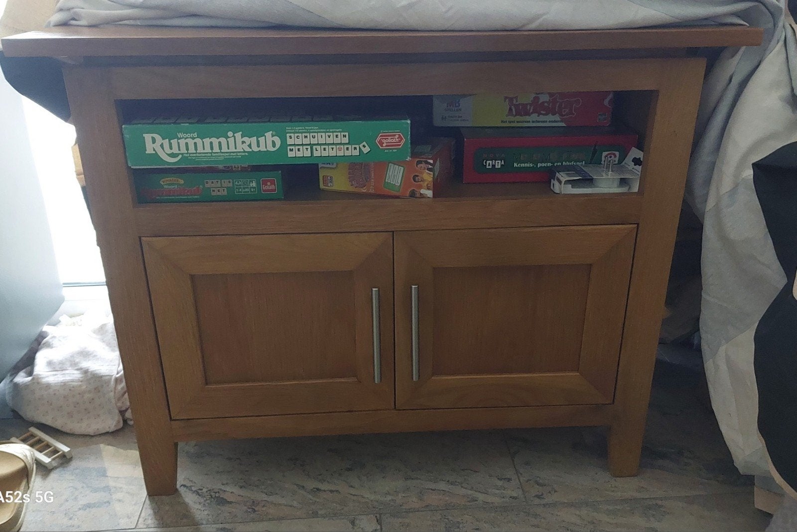 massief eikenhout tv kast, Gebruikt, Met deur(en), Klassiek, Eikenhout