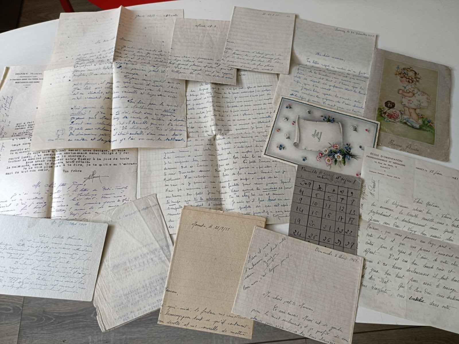 Vintage Franse handgeschreven brieven en documenten, Antiek en Kunst, Ophalen of Verzenden