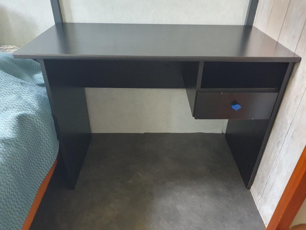 Bureau, kinderbureau, zwart met la. hxbxd 73x100x48, Huis en Inrichting, Bureaus, Ophalen, Zwart, Gebruikt, 48 cm