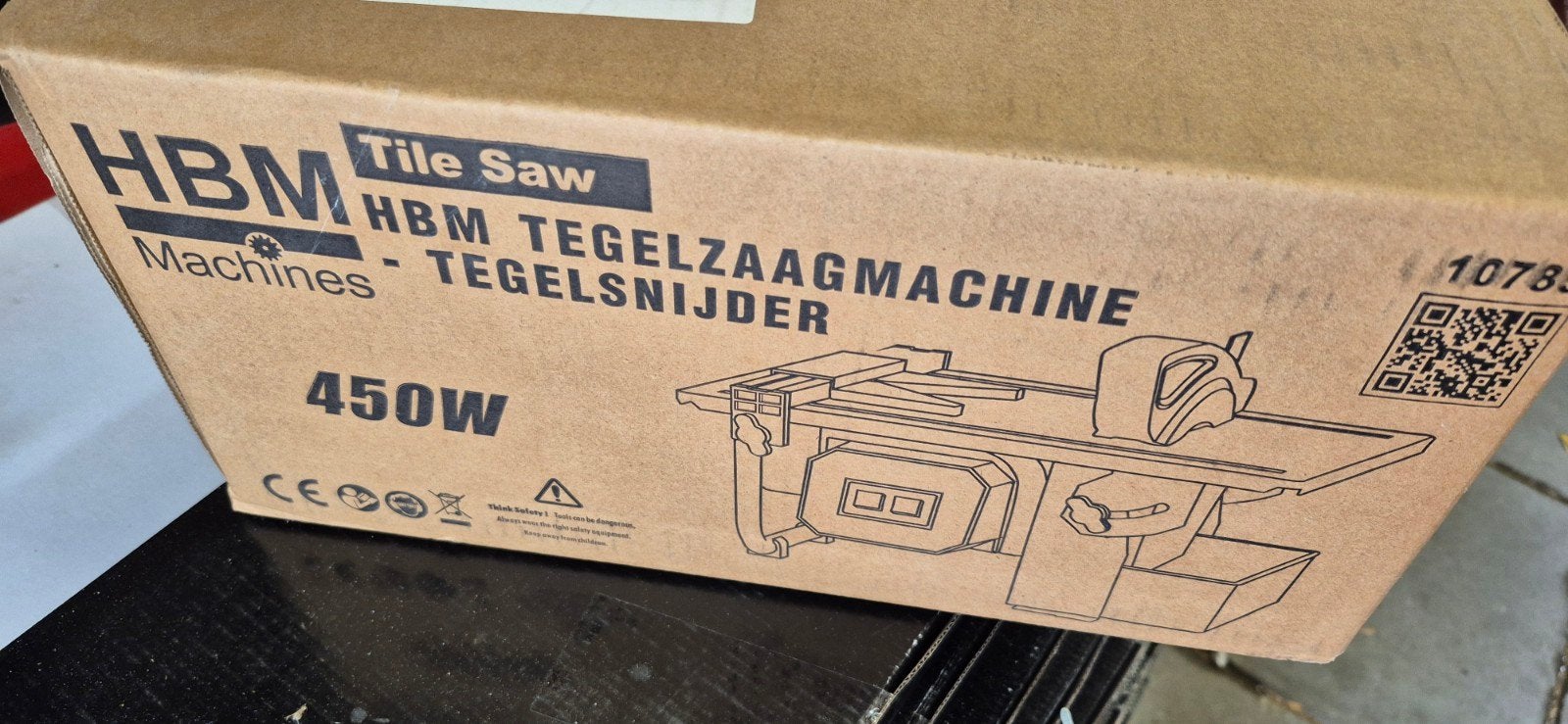 HBM Tegelzaagmachine 450W - Nieuw in doos, Overige typen, HBM, Nieuw, Ophalen of Verzenden