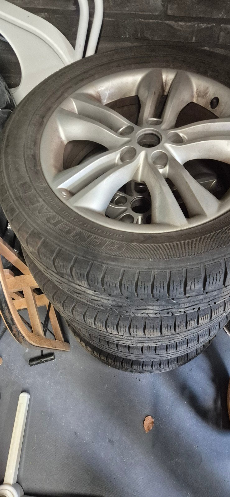 Set 4xGeneral TireAltimax 17inch WintBanden met Velgen-5.5mm, Auto-onderdelen, Ophalen, Banden en Velgen, 17 inch, Winterbanden