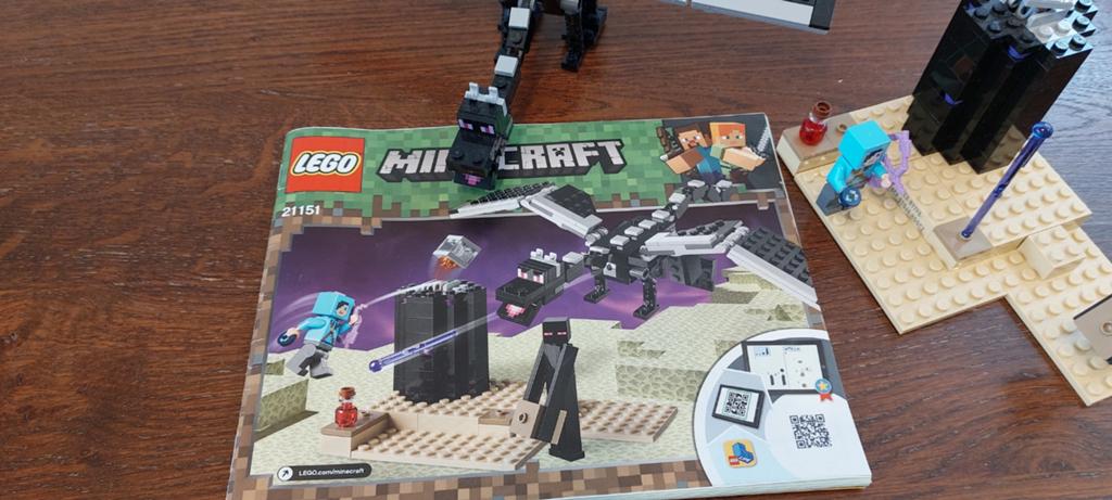 LEGO Minecraft 21151 Het Eindgevecht met Enderdraak, Compleet, Gebruikt, Minecraft, Lego