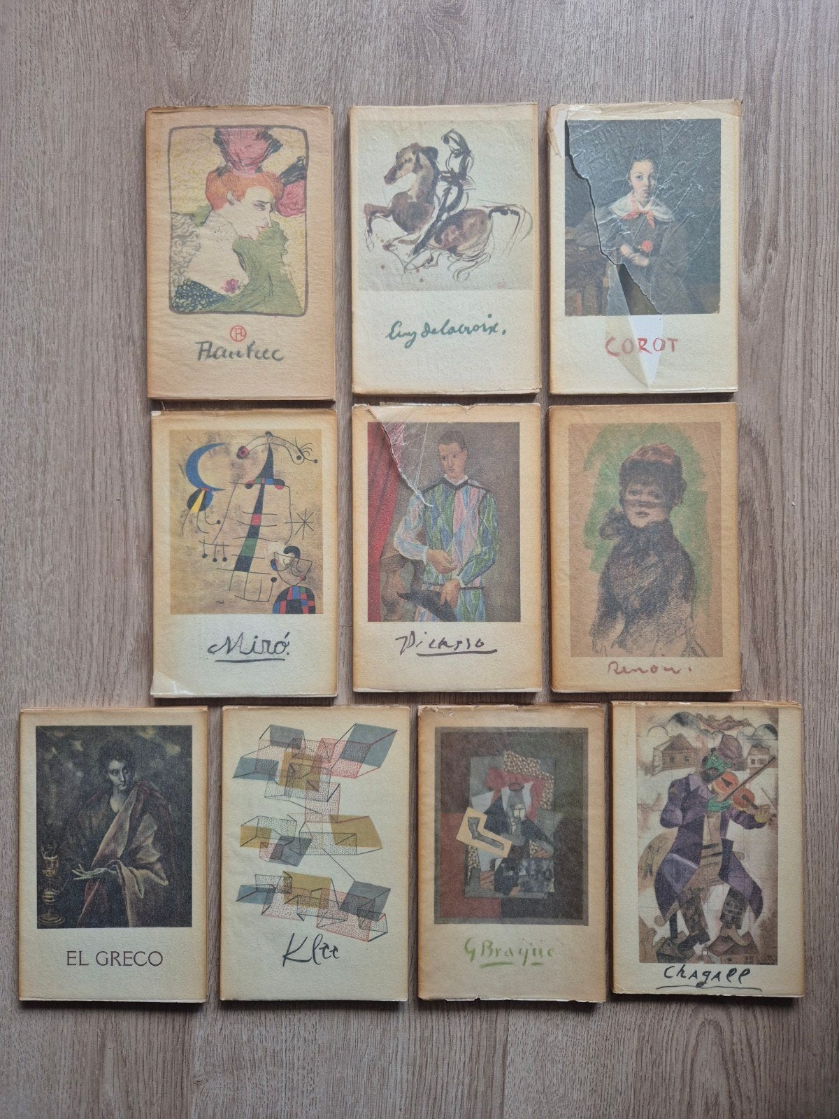 Complete set van 10 vintage kunstboekjes 'Bibliothèque Aldin, Verzenden