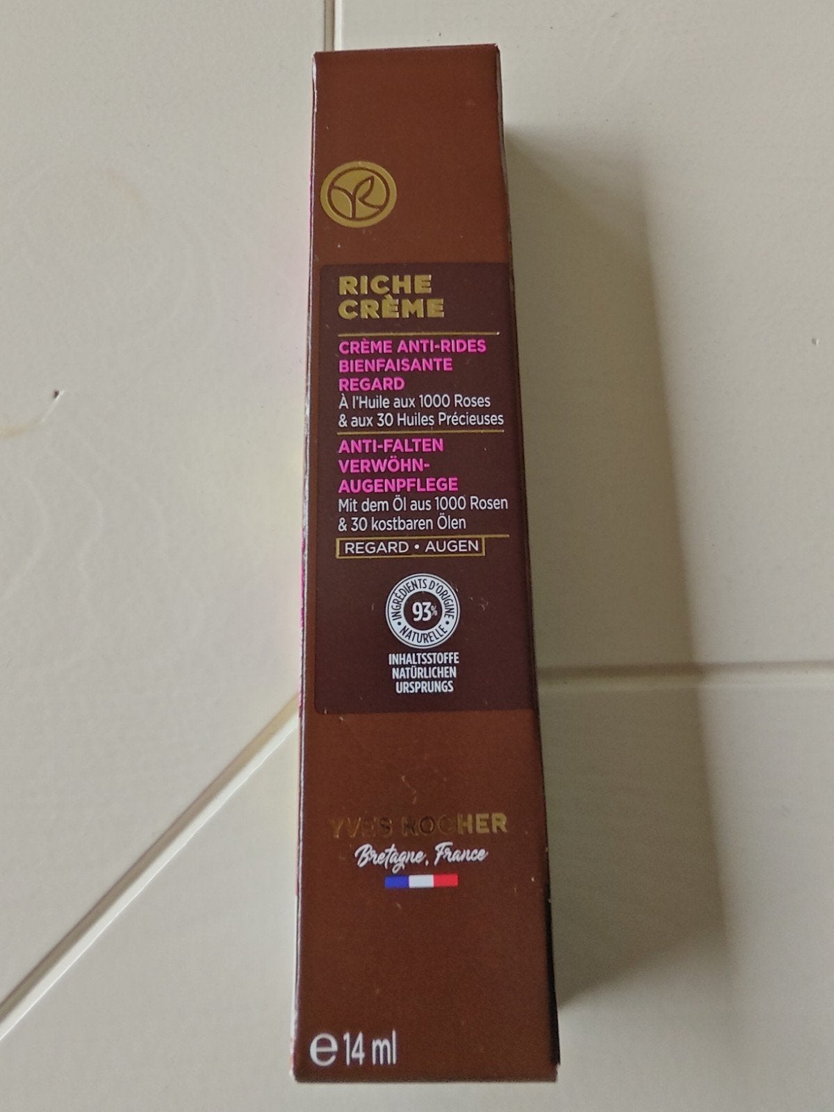 Yves Rocher Riche Crème Anti-Rimpel Oogcrème 14ml, Sieraden, Tassen en Uiterlijk, Uiterlijk | Gezichtsverzorging, Ophalen of Verzenden