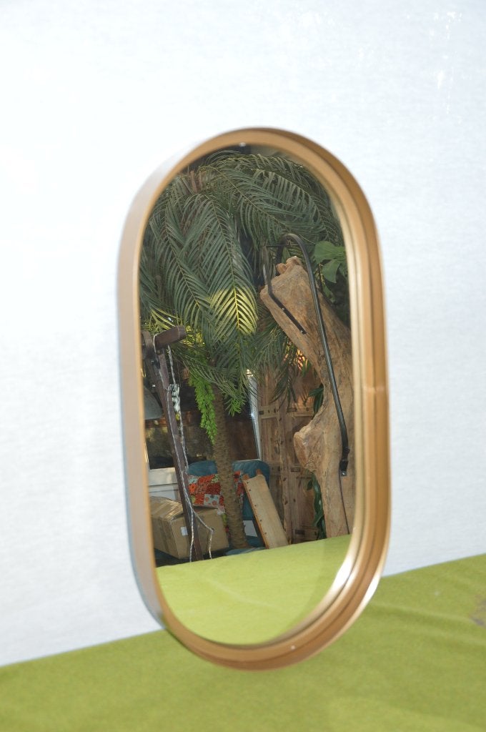 Kave Home wandspiegel Tiare goudkleurig metaal 31 x 61,5 cm, Minder dan 50 cm, Nieuw, Ophalen of Verzenden, Minder dan 100 cm