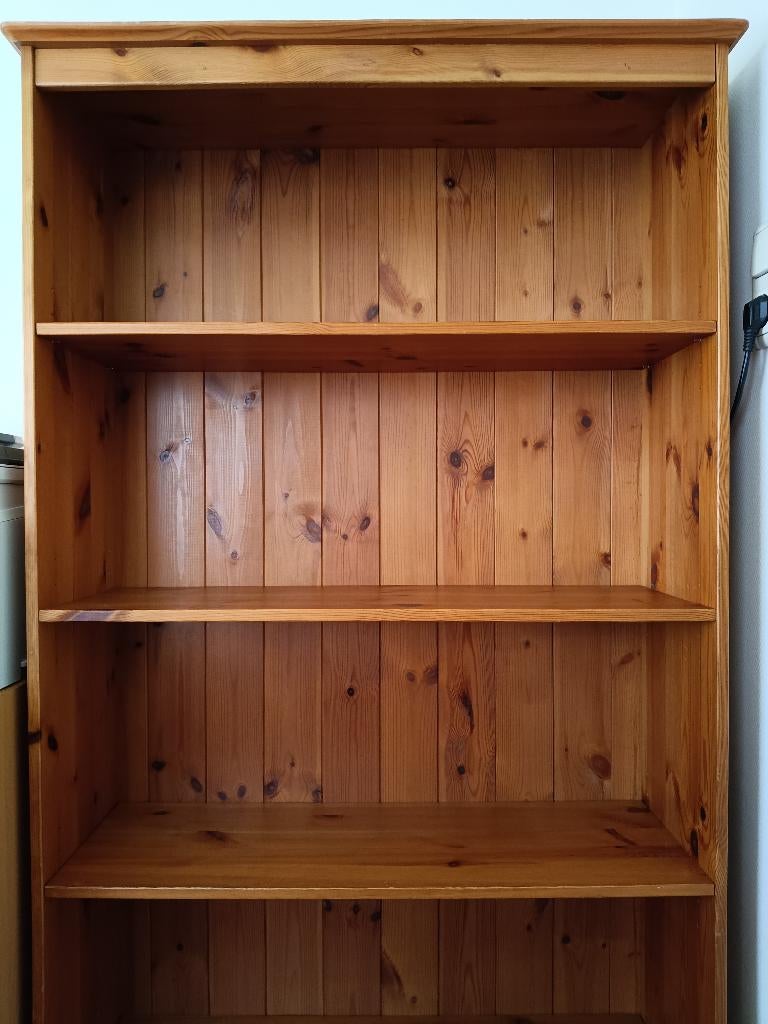 Geloogd grenen boekenkast, Ophalen, Gebruikt, 50 tot 100 cm, 25 tot 50 cm