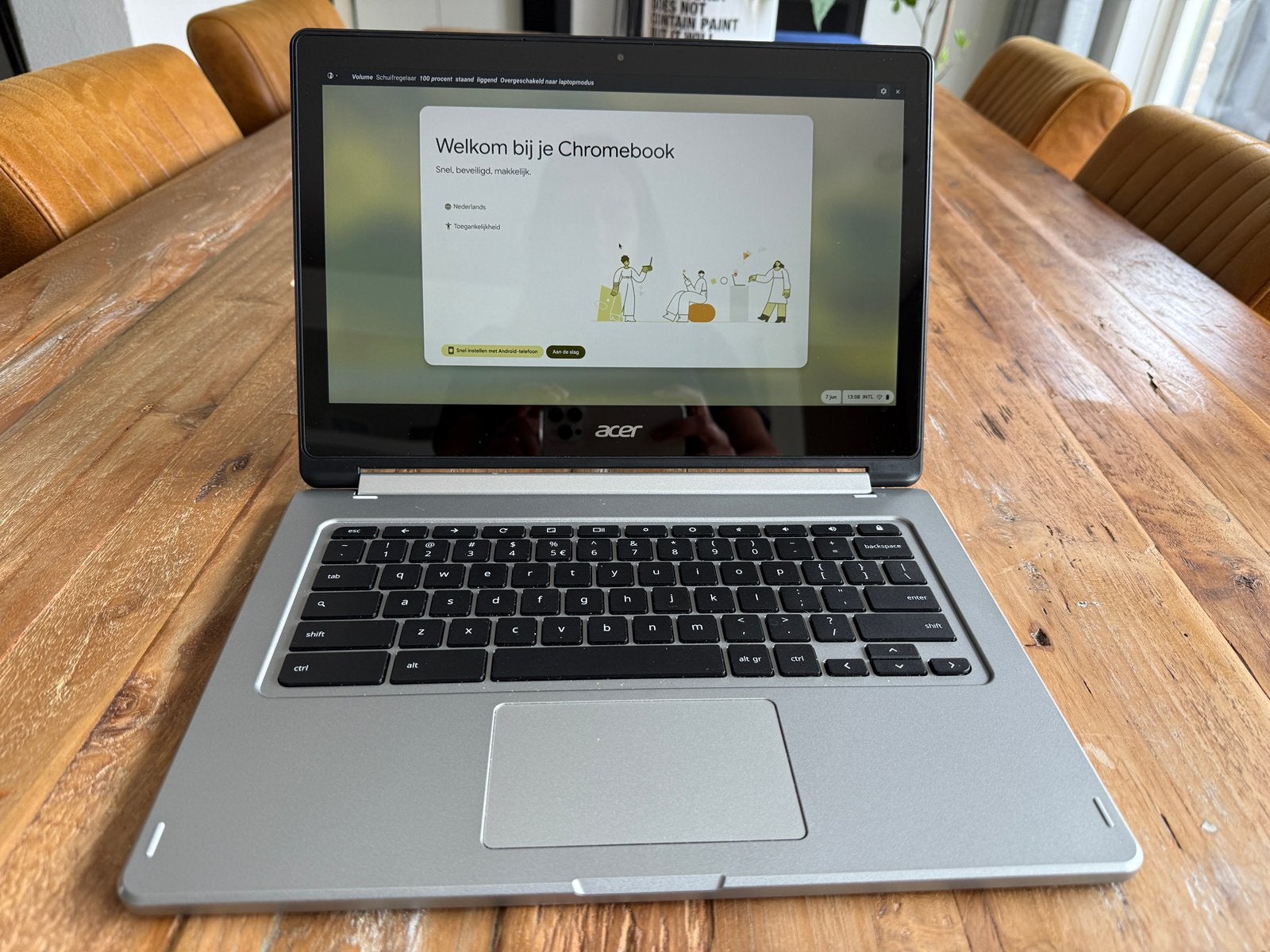 Acer Chromebook R13 - 13,3 inch Touchscreen, Ophalen, 4 GB of minder, 13 inch, Qwerty