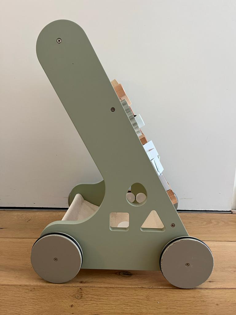 Little Dutch Houten Loopwagen met Activiteitenbord, Ophalen, Gebruikt, Duw- of Trekspeelgoed