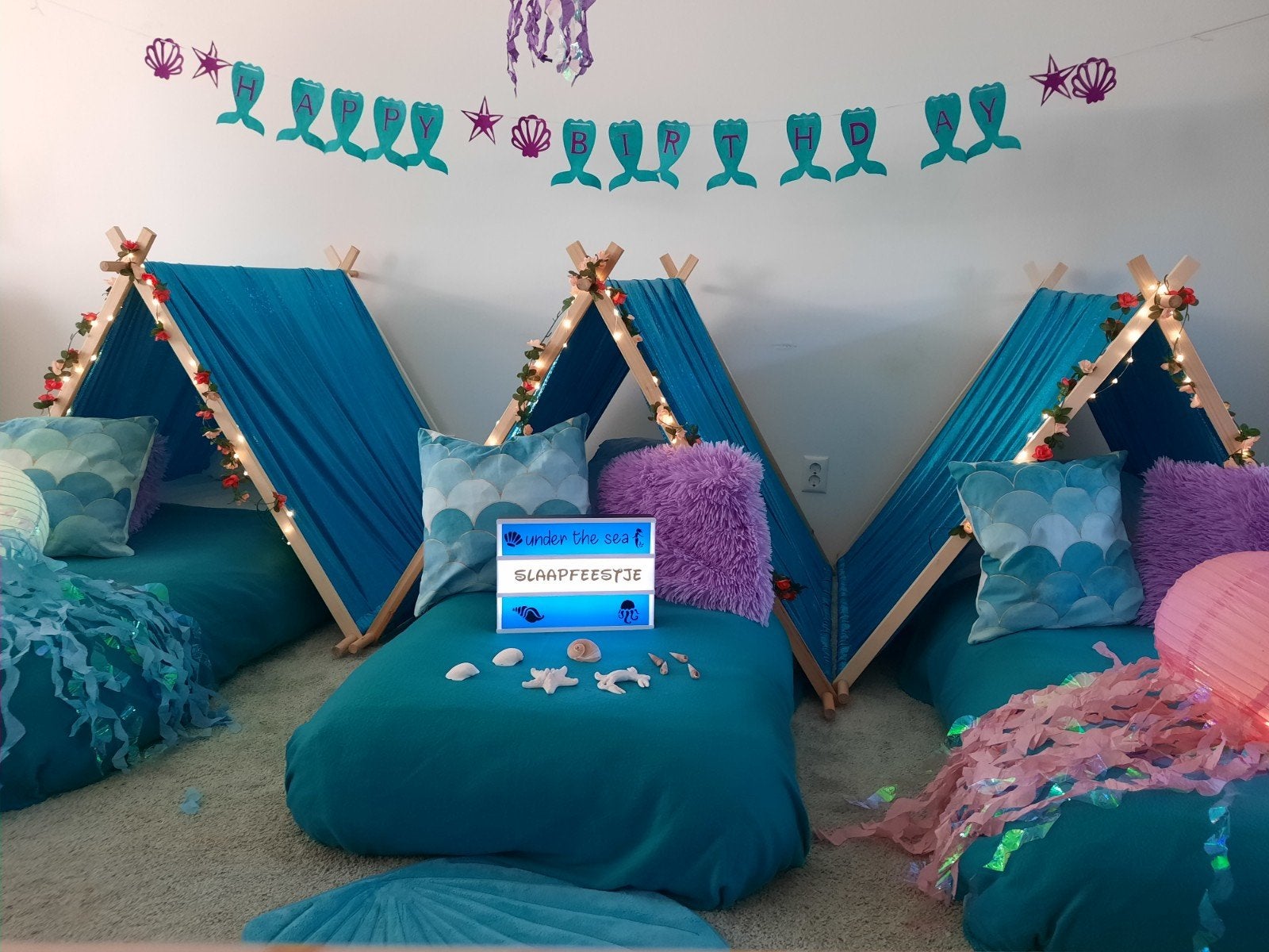 Under the Sea /Tipi slaapfeestje /kinderfeestje / tipitent, Ophalen, Zo goed als nieuw, Verjaardag