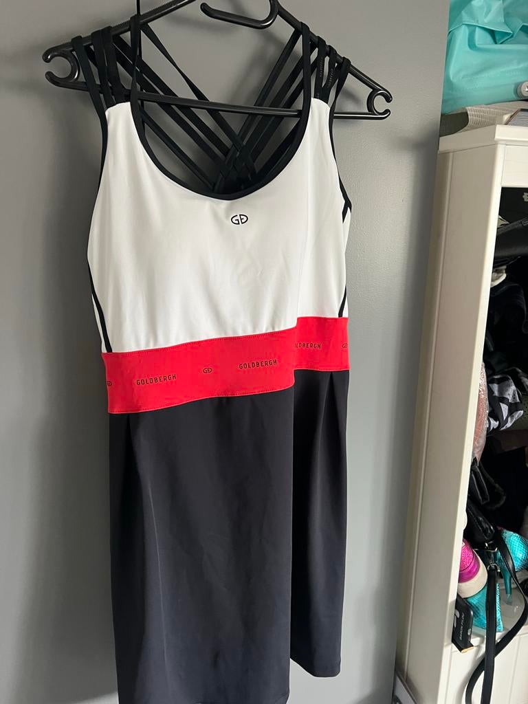 Goldbergh tennis / padel jurkje met ingebouwde sport BH, Zwart, Maat 46/48 (XL) of groter, Ophalen of Verzenden, Zo goed als nieuw
