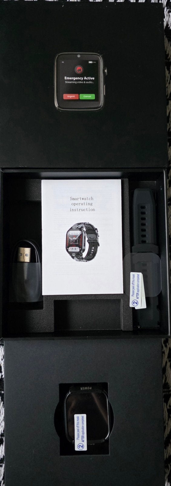 Smartwatch - Nieuw in doos, IP68 Waterdicht, Zwart, LEMFO, Nieuw, Ophalen of Verzenden
