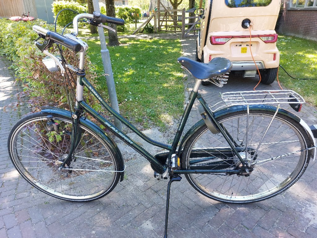 Prachtige vintage donkergroene Raleigh Wembley, Gebruikt, Versnellingen, 56 cm of meer, Trommelrem