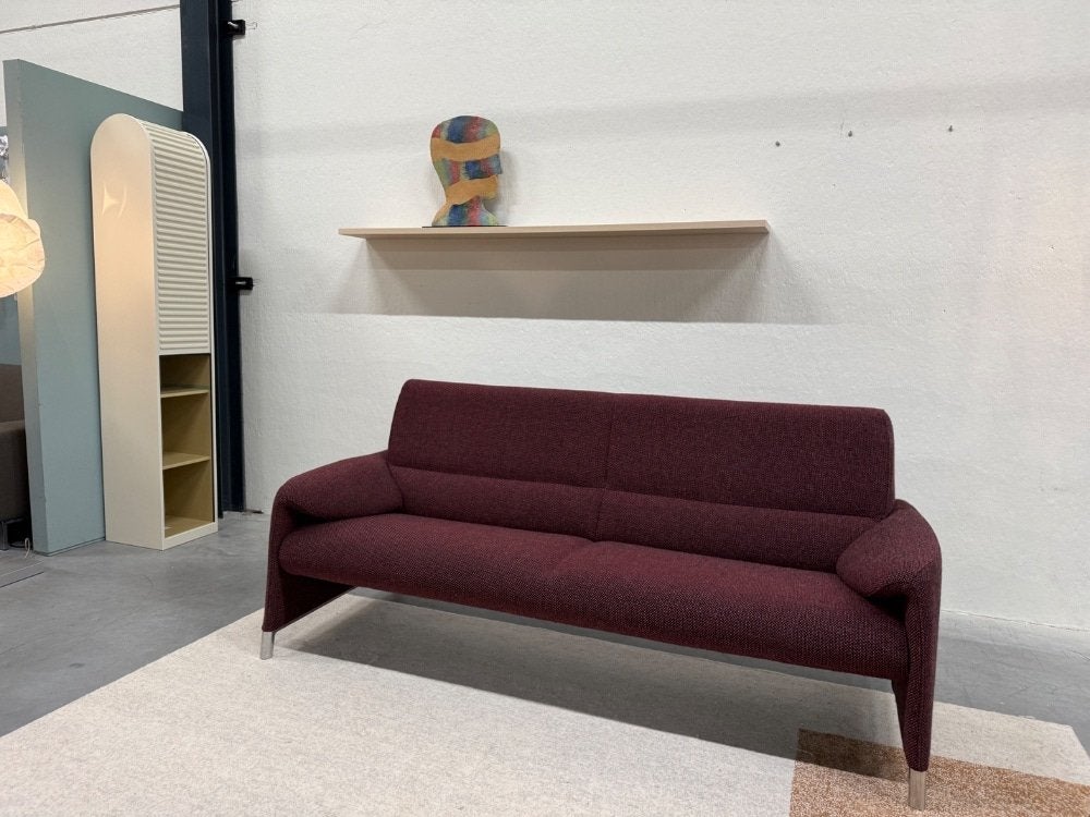 Nieuwstaat Leolux Felizia 3 Zits Bank Andes stof zwart rood, Leolux, Info@leolux.nl, Minder dan 75 cm, Driepersoons