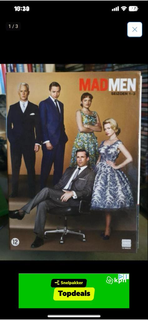 Mad Men Seizoen 1-3 DVD Boxset - Drama TV Serie, Gebruikt, Boxset, Drama, Ophalen of Verzenden
