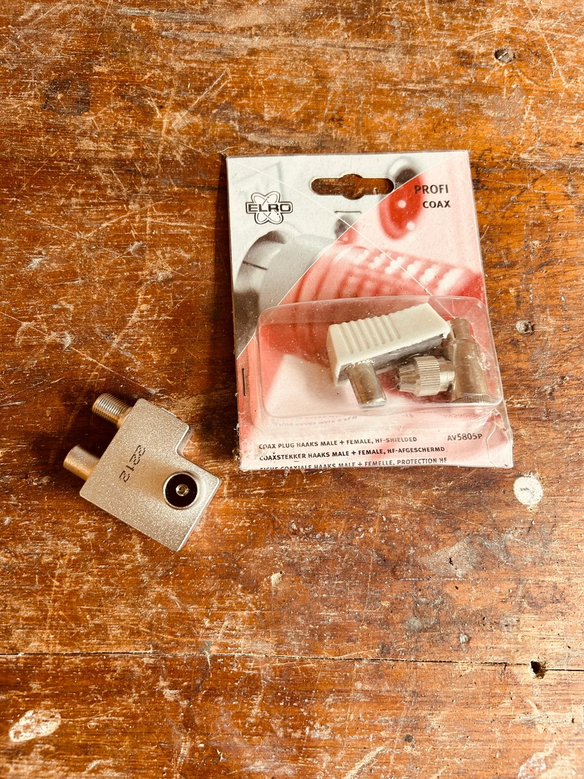 Elro Profi Coax splitter en coaxstekker, Ophalen, Nieuw, Minder dan 2 meter, Coaxiale kabel