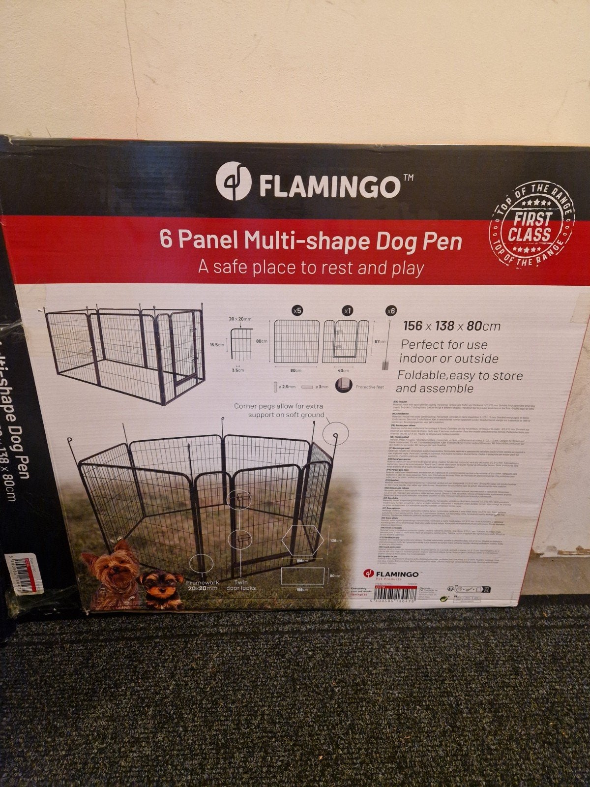Hondenren nieuw in doos/ puppyzone, Dieren en Toebehoren, Hondenhokken, Ophalen, Nieuw, 110 cm of meer, Minder dan 65 cm