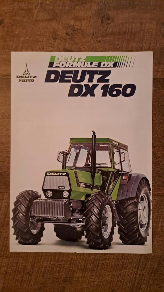 Folder DEUTZ DX 160 tractor, trekker, Ophalen of Verzenden, Zo goed als nieuw, Folder