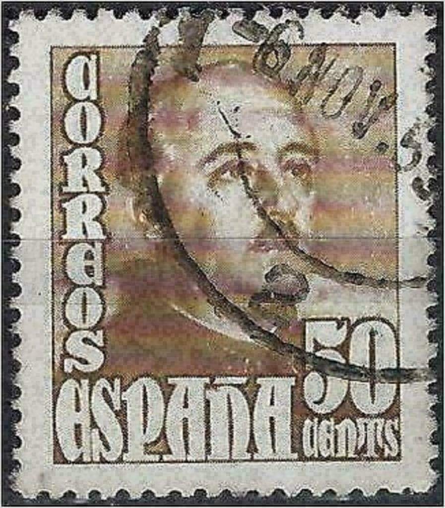 Spanje 1948-1954 - Yvert 770A - Generaal Francisco Fran (ST), Postzegels en Munten, Verzenden, Gestempeld