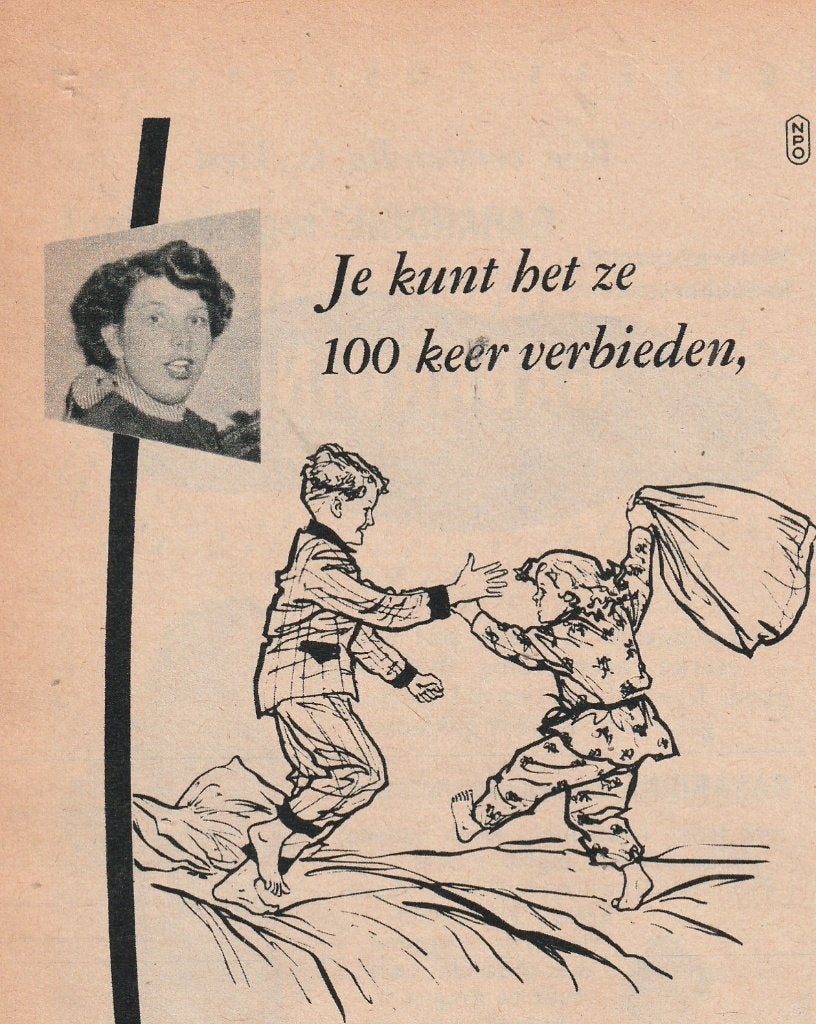 retro reclame 1955 Auping matras Deventer kindjes pyjama, Verzenden, Overige typen