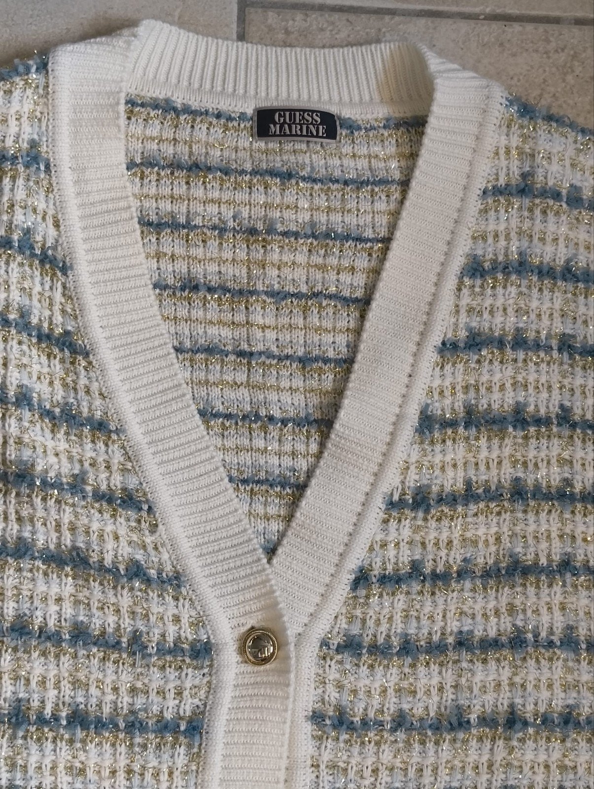 Guess Tweed Set: spencer L en Rok M, Guess, Wit, Maat 42/44 (L), Nieuw