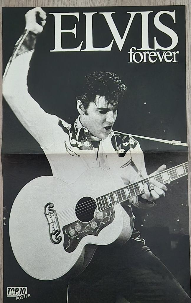 3 Mooie posters ELVIS PRESLEY (HITKRANT , TOP 10 & BRAVO), Rechthoekig Staand, Ophalen of Verzenden, Zo goed als nieuw, A1 t/m A3