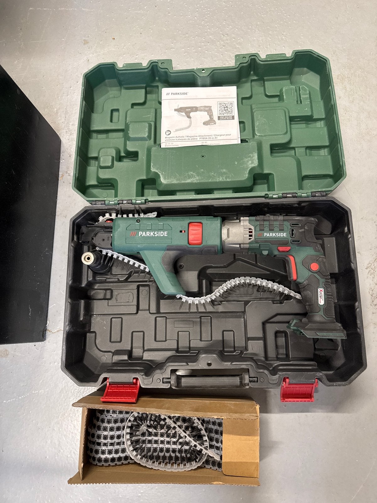 Parkside Gipsplaatschroefmachine - nieuw, Ophalen of Verzenden, Zo goed als nieuw, Boor- en Schroefmachine