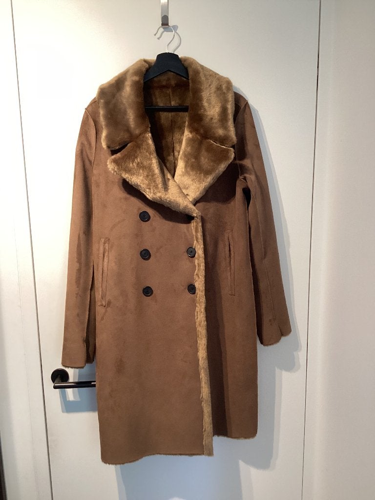 2 kanten draagbare luxe winterjas, Bruin, Nieuw, Onbekend, Ophalen