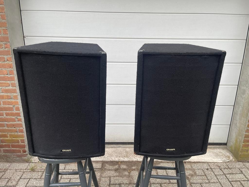 Craaft C15 Pro Speakers 15 inch 300W - Set van 2, Gebruikt, Overige typen, 120 watt of meer, Ophalen