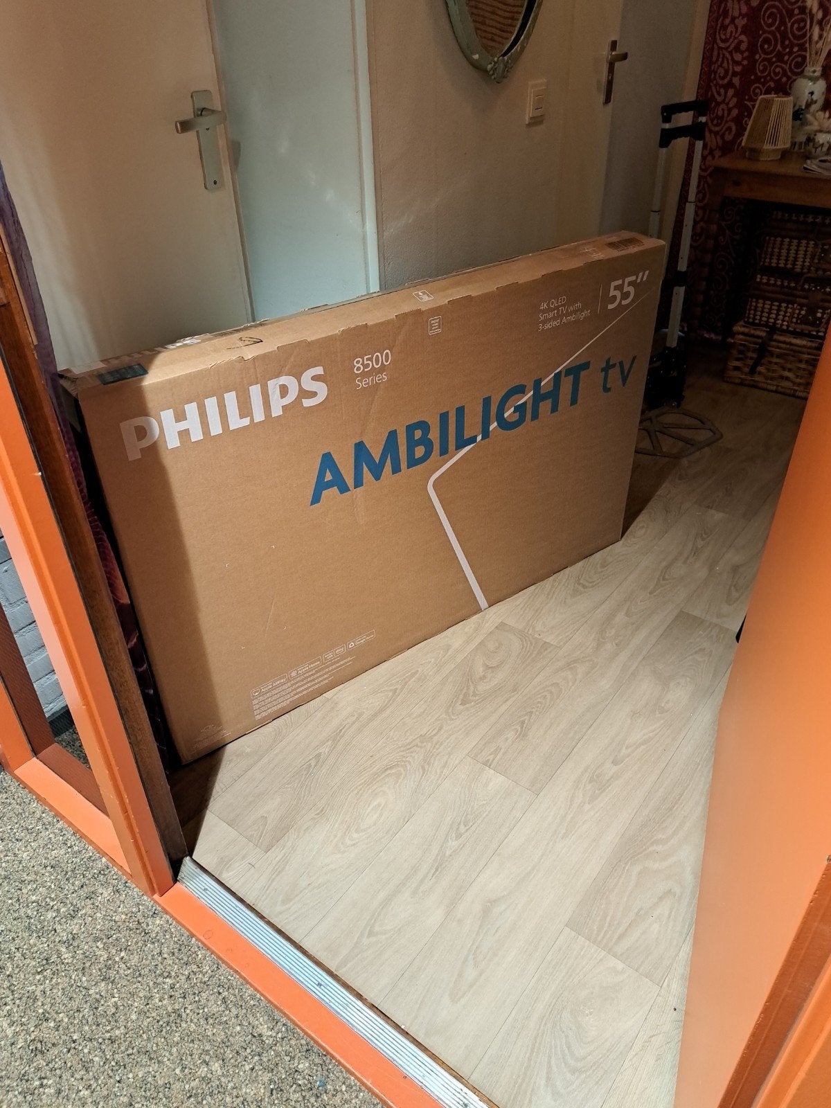 Philips 55 inch 4K Ambilight QLED Smart TV, Ophalen, Philips, QLED, Nieuw