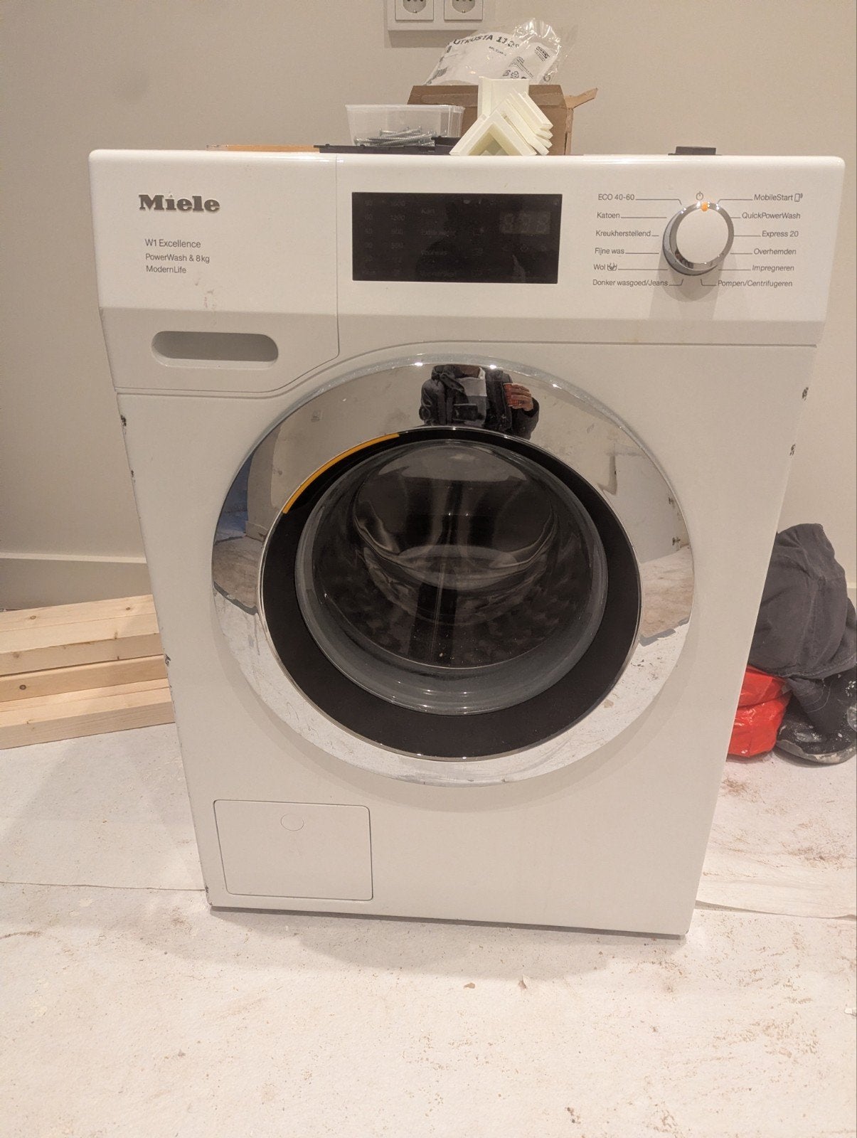 Miele W1 Wasmachine 8kg - Weinig gebruikt, 8 tot 10 kg, Ophalen, Gebruikt, Voorlader