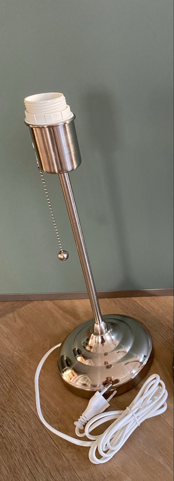IKEA ARSTID Tafellamp - zilverkleurig met trekkoord, Met schakelaar, Nieuw, Modern, Zilver