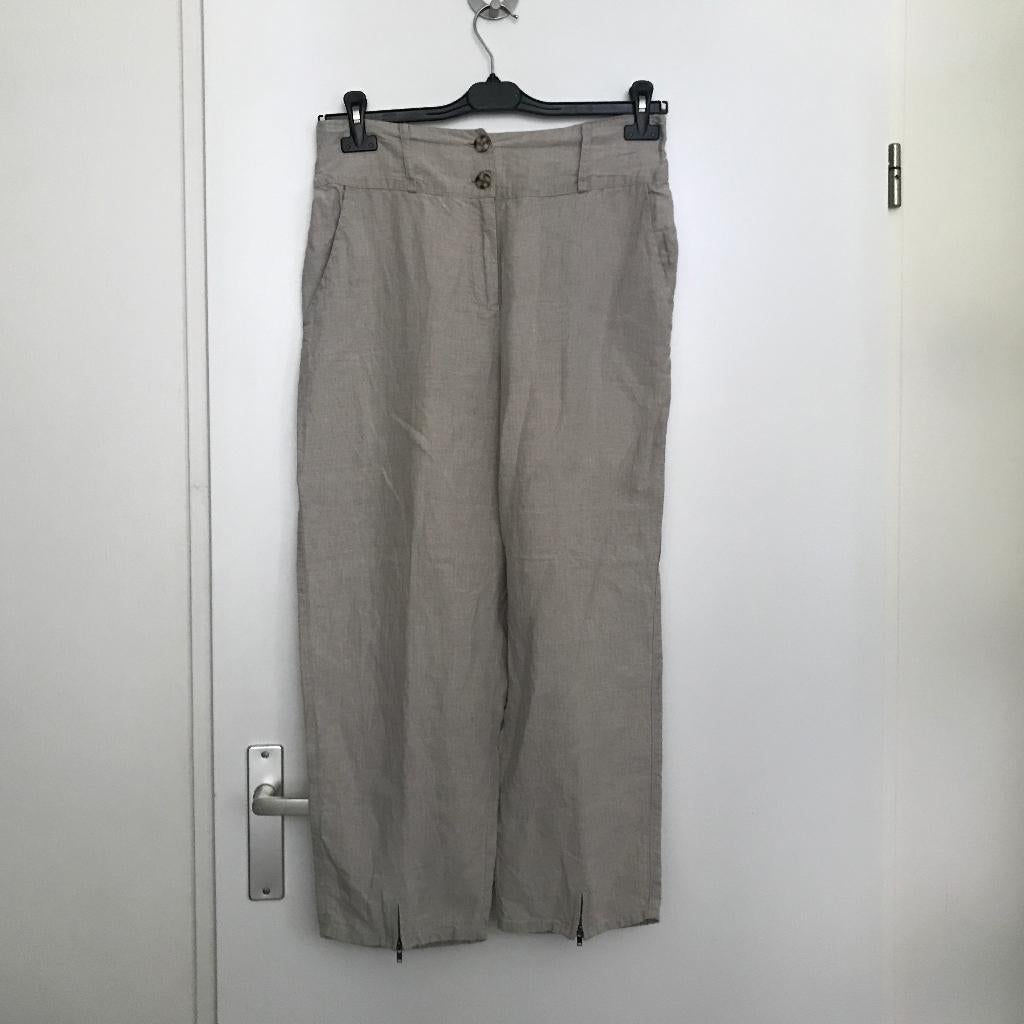 Masai linnen broek maat L beige zand, Kleding | Dames, Verzenden, Zo goed als nieuw, Overige kleuren, Lang