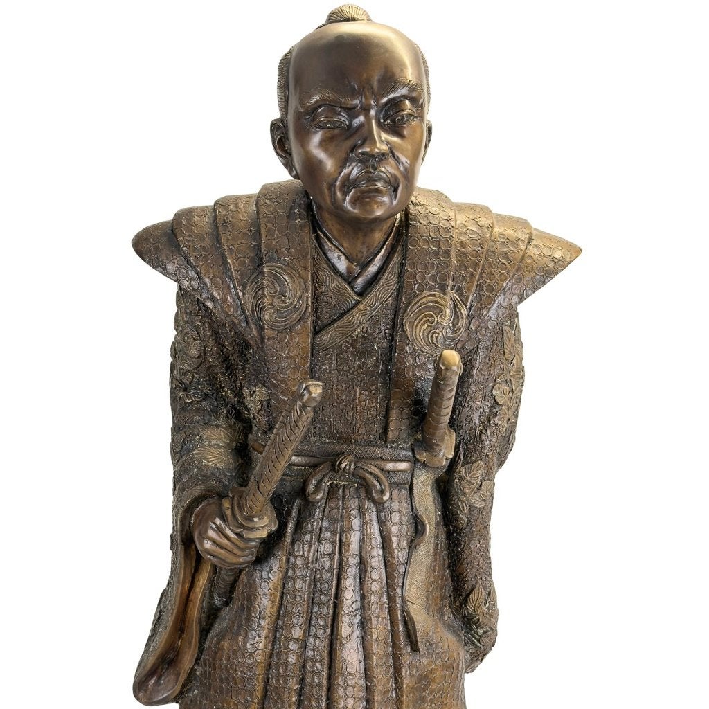 Samurai – Japans bronzen beeld – 92 cm, Antiek en Kunst, Japan, Ophalen of Verzenden, Beeld, Brons