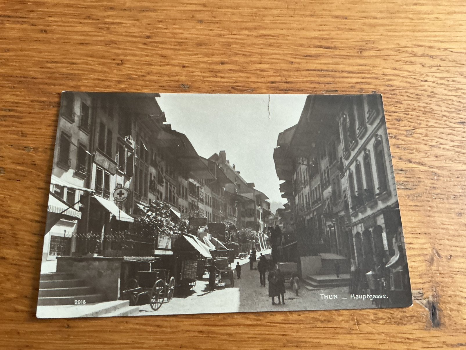 V409 Zwitserland Thun  scheurtje, Ophalen of Verzenden, Voor 1920, Overig Europa