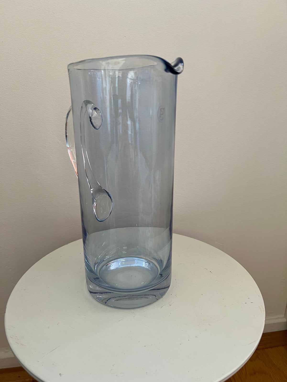 Vintage Peill & Putzler Karaf - lichtblauw Mondgeblazen Glas, Antiek en Kunst, Ophalen of Verzenden