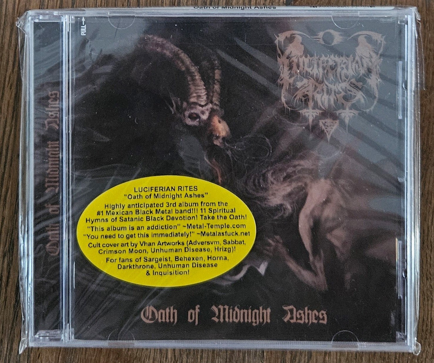 Luciferian Rites - Oath of Midnight Ashes CD Nieuw, Ophalen, Nieuw in verpakking