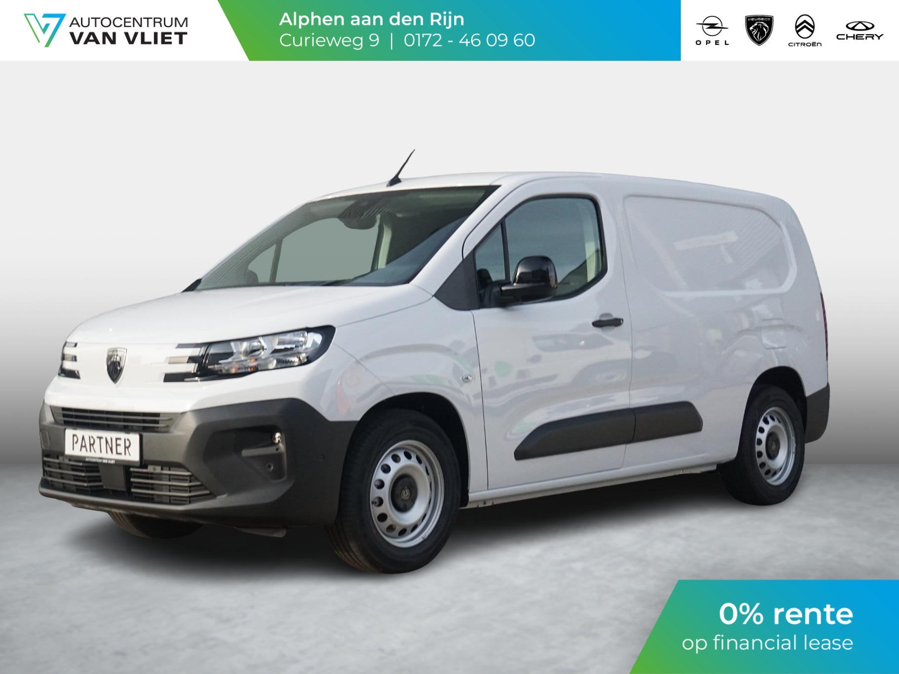 Peugeot e-Partner L2 50 kWh | 0% rente | camera | Apple Carp, Met garantie (alle), Wit, Origineel Nederlands, Nieuw