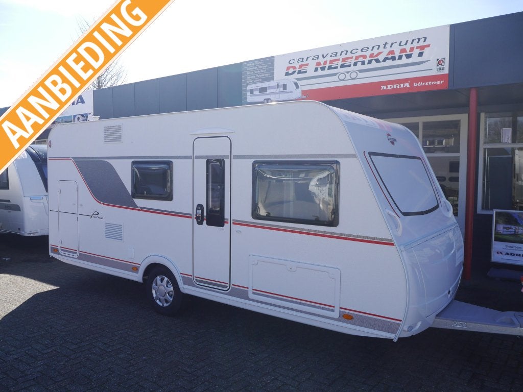 Bürstner Premio 495 TK, Caravans en Kamperen, Caravans, Schokbreker, Dwarsbed, Bedrijf, Bürstner