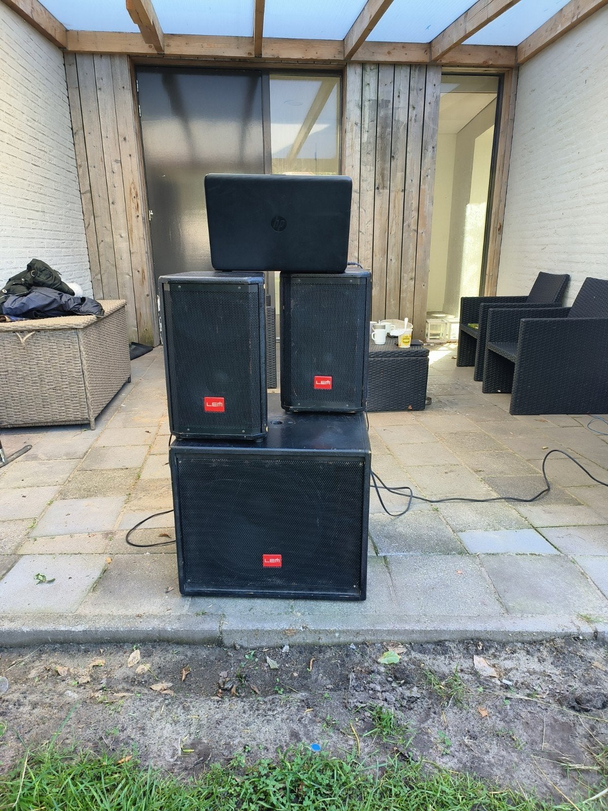 professioneel DJ set LEM Cyclop Subwoofer met 2 satelliet sp