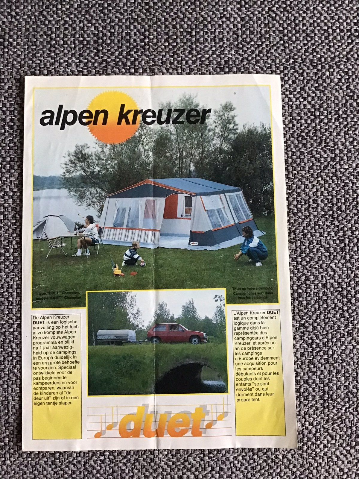 Folder Alpen Kreuzer Duet, Ophalen of Verzenden
