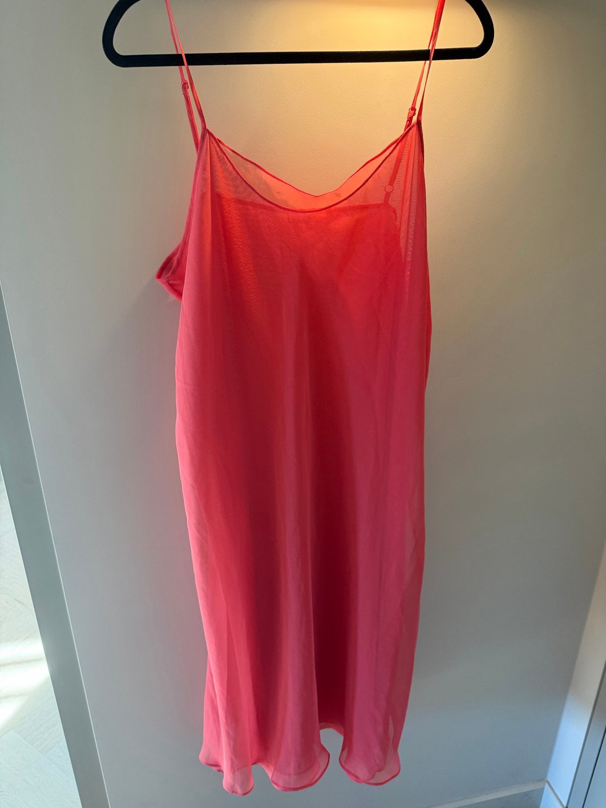 Roze nacht japon dames met spaghettibandjes, Kleding | Dames, Ophalen of Verzenden, Zo goed als nieuw, Maat 46/48 (XL) of groter