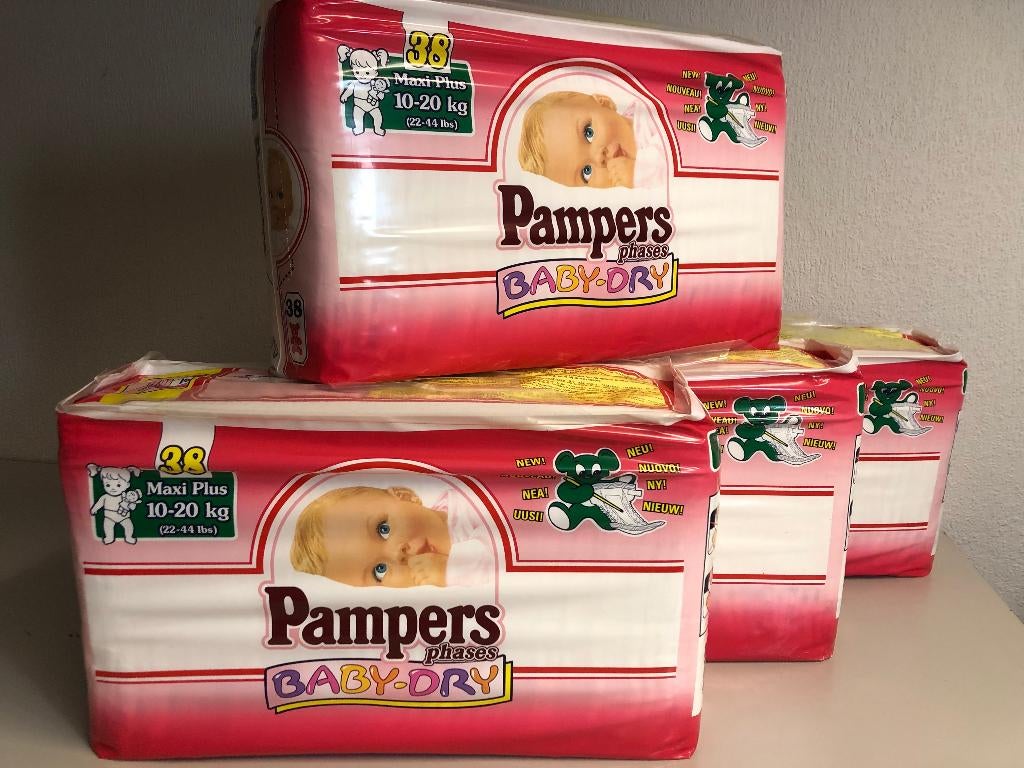 Vintage Pampers Baby dry BOY GEZOCHT! Lees verder!, Ophalen, Zo goed als nieuw, Overige typen