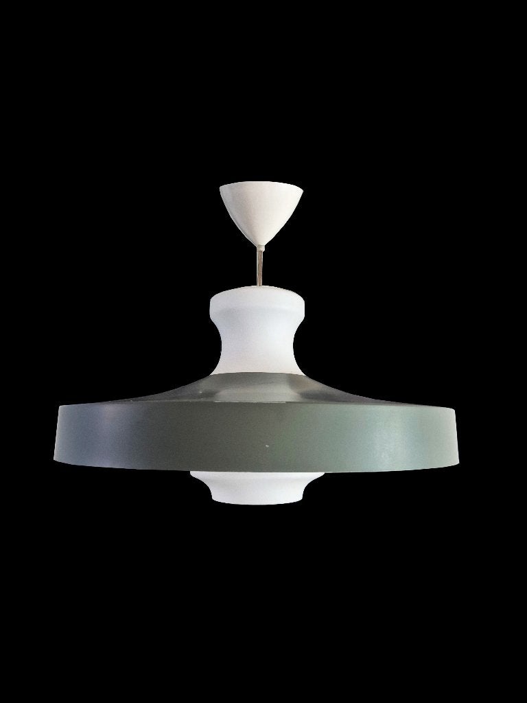 Zeer fraaie vintage Philips Louis Kalff design hanglamp, Ophalen of Verzenden, Gebruikt, Glas, E27 (groot)
