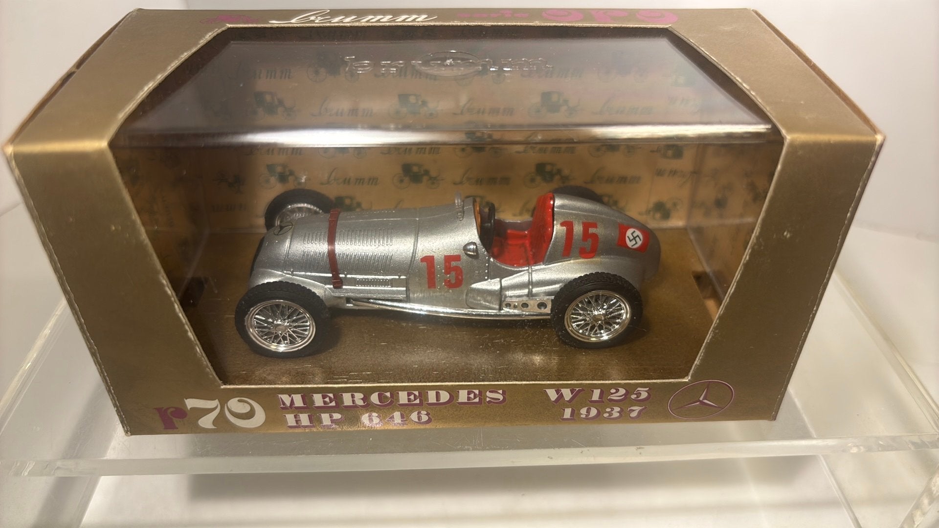 Mercedes w125 ww2 gp 1937 brumm 1.43, Overige merken, Auto, Ophalen of Verzenden, A