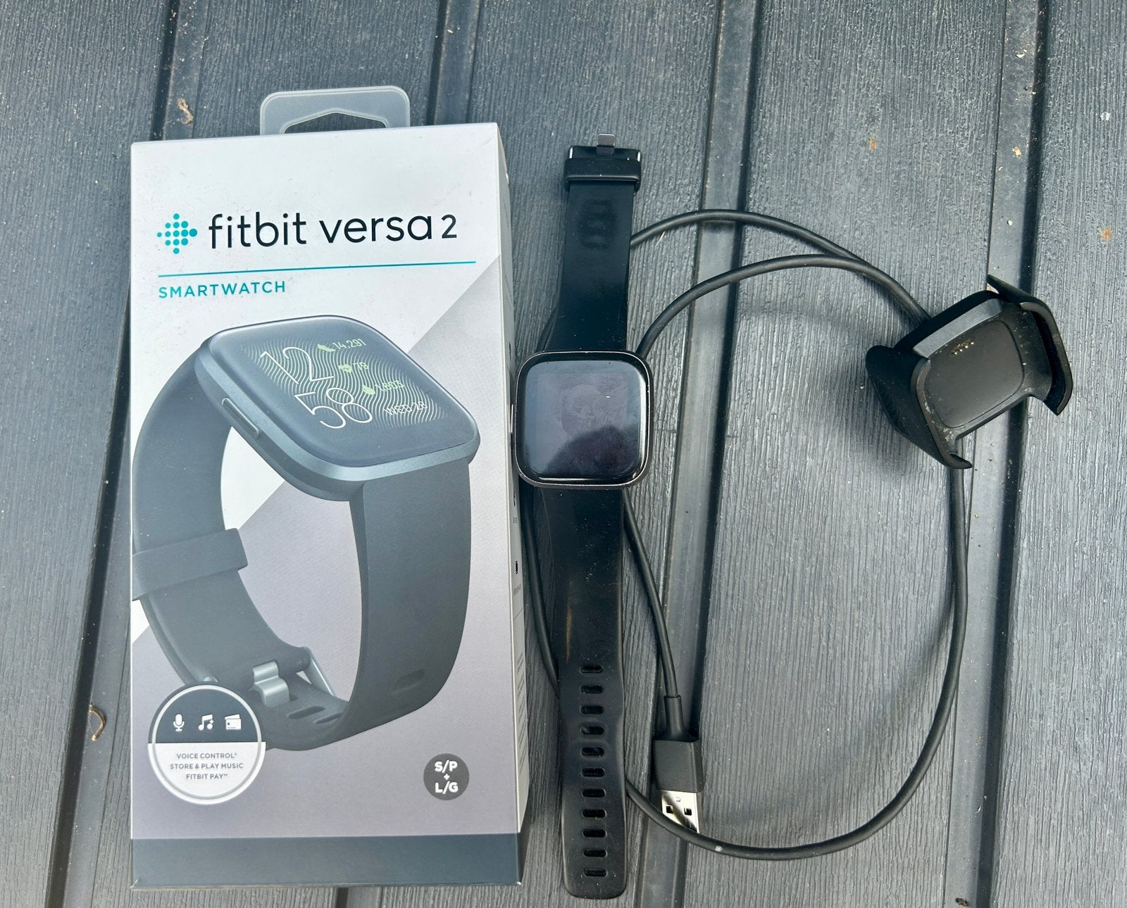 Fitbit Versa 2, Ophalen of Verzenden, Gebruikt, Zwart, IOS
