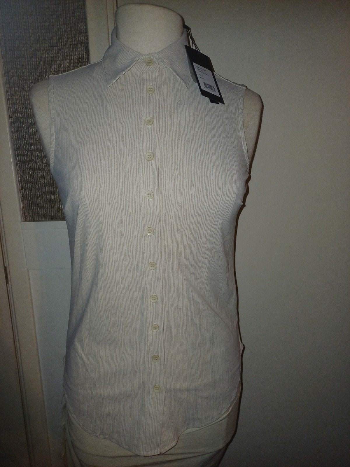 Mi Piace Mouwloze Blouse Kit Structure Print, Kleding | Dames, Mo, Mp, Beige, Maat 42/44 (L)