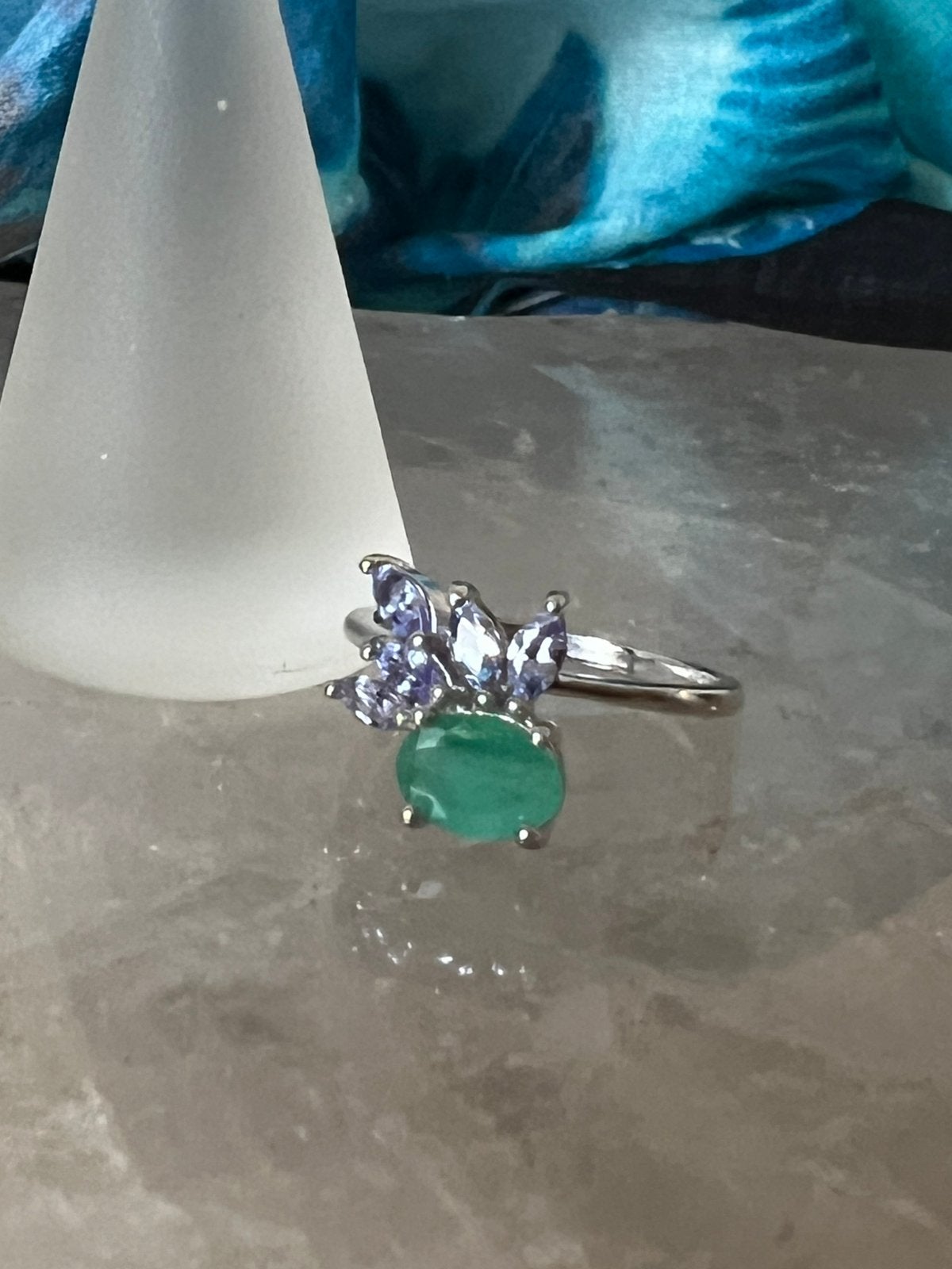 Smaragd tanzaniet beschermt geluk inzicht succes vreugde TIP, Sieraden, Tassen en Uiterlijk, Ringen, Magnoli11, Nieuw, Ophalen of Verzenden
